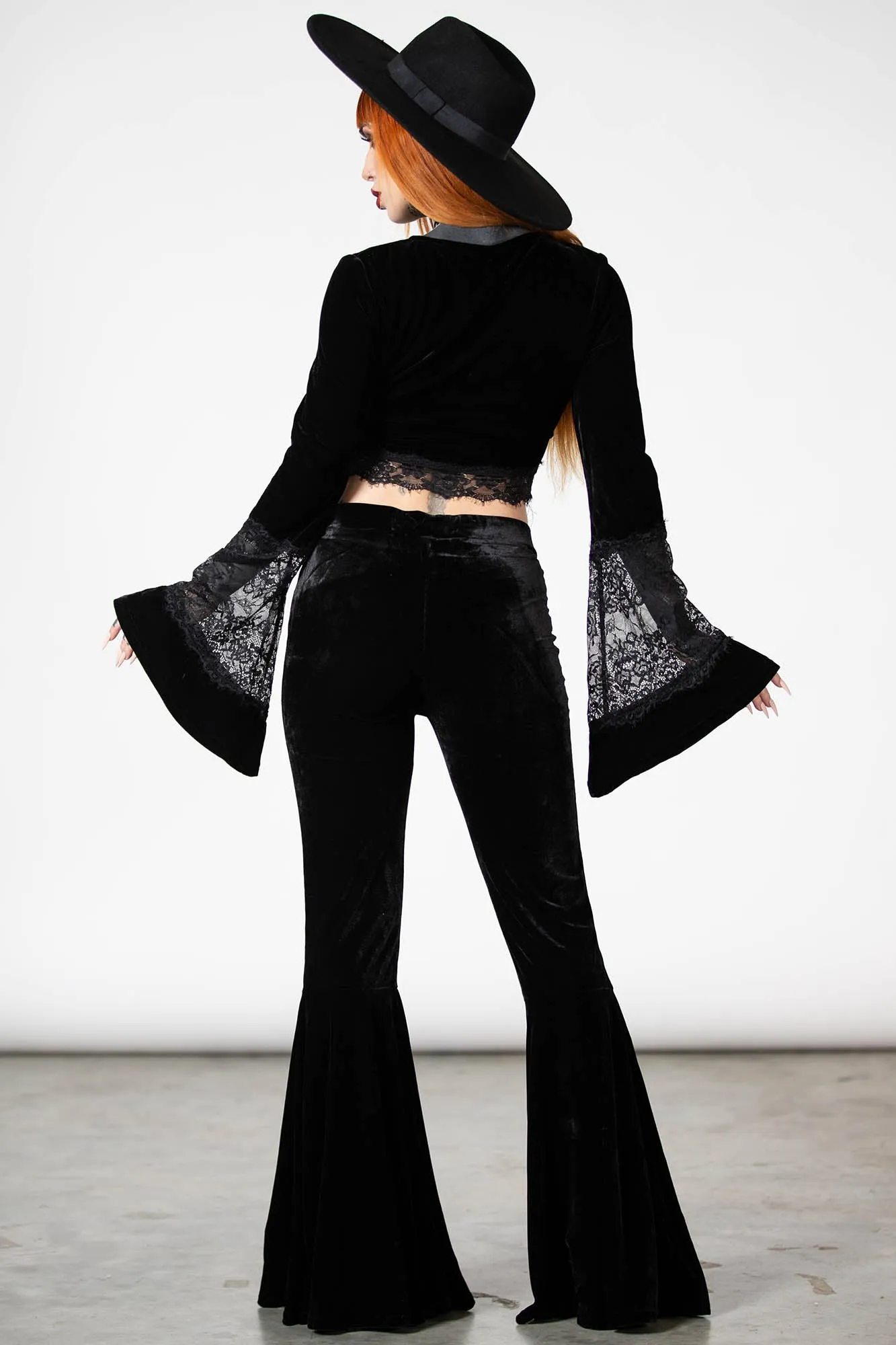 Marisol Velvet Bell Bottoms sold by Killstar product image thumbnail 3