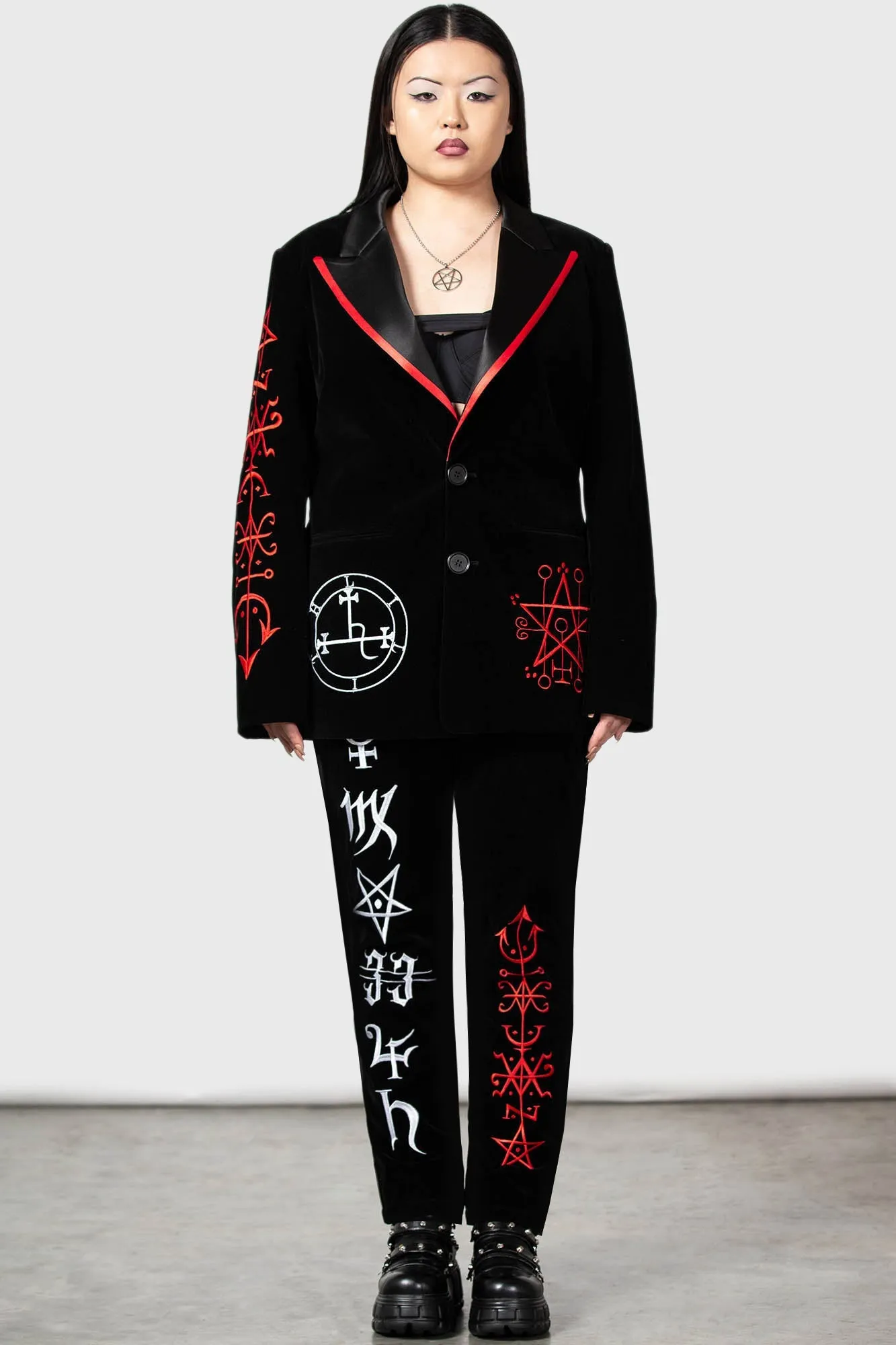 Enthroned Suit Trousers sold by Killstar product image thumbnail 4