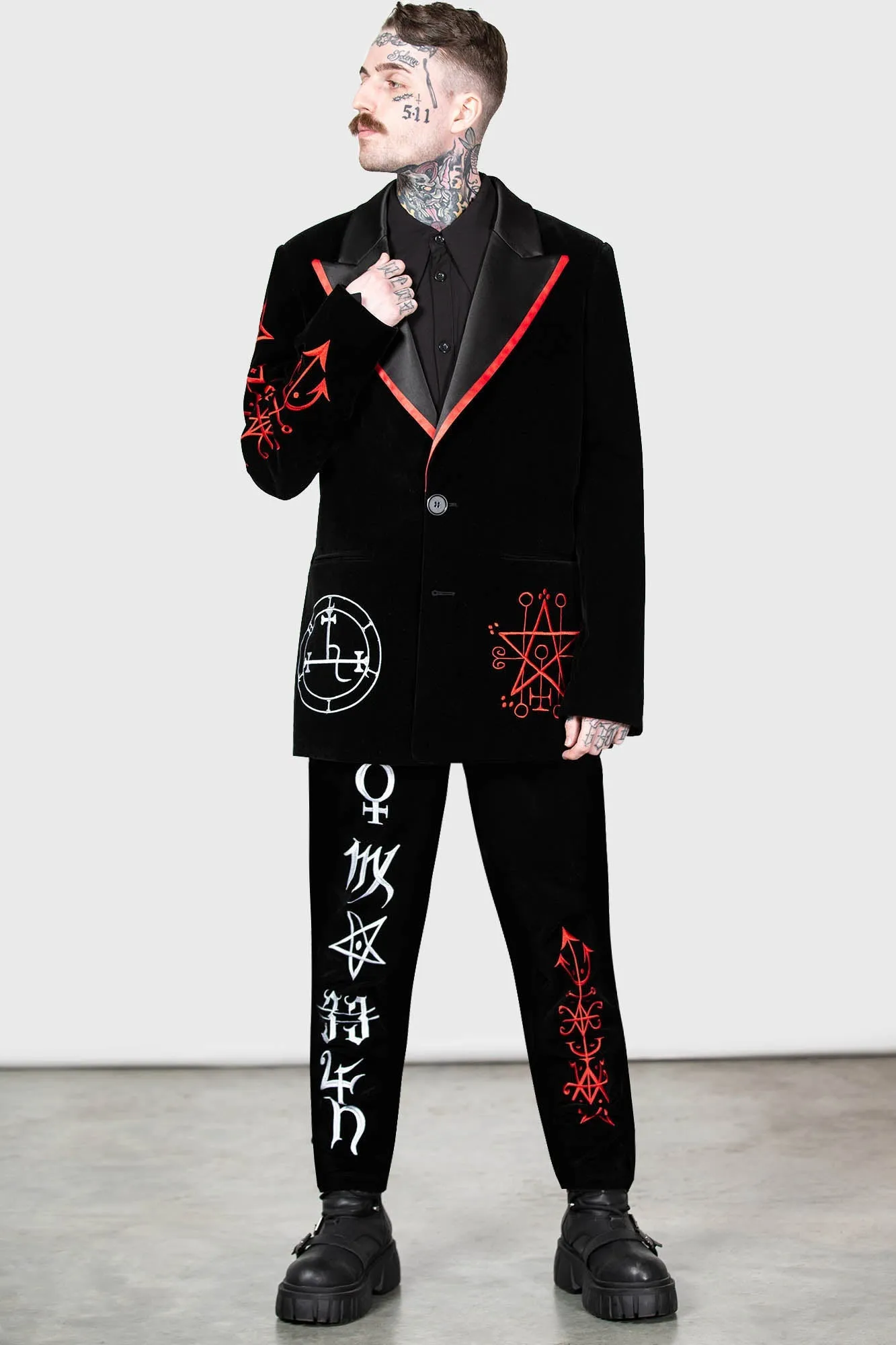 Enthroned Suit Trousers sold by Killstar product image thumbnail 5