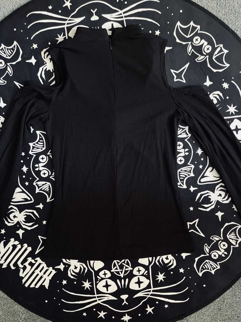 Downward Spiral Cold-Shoulder Top Resurrect sold by Killstar product image thumbnail 9