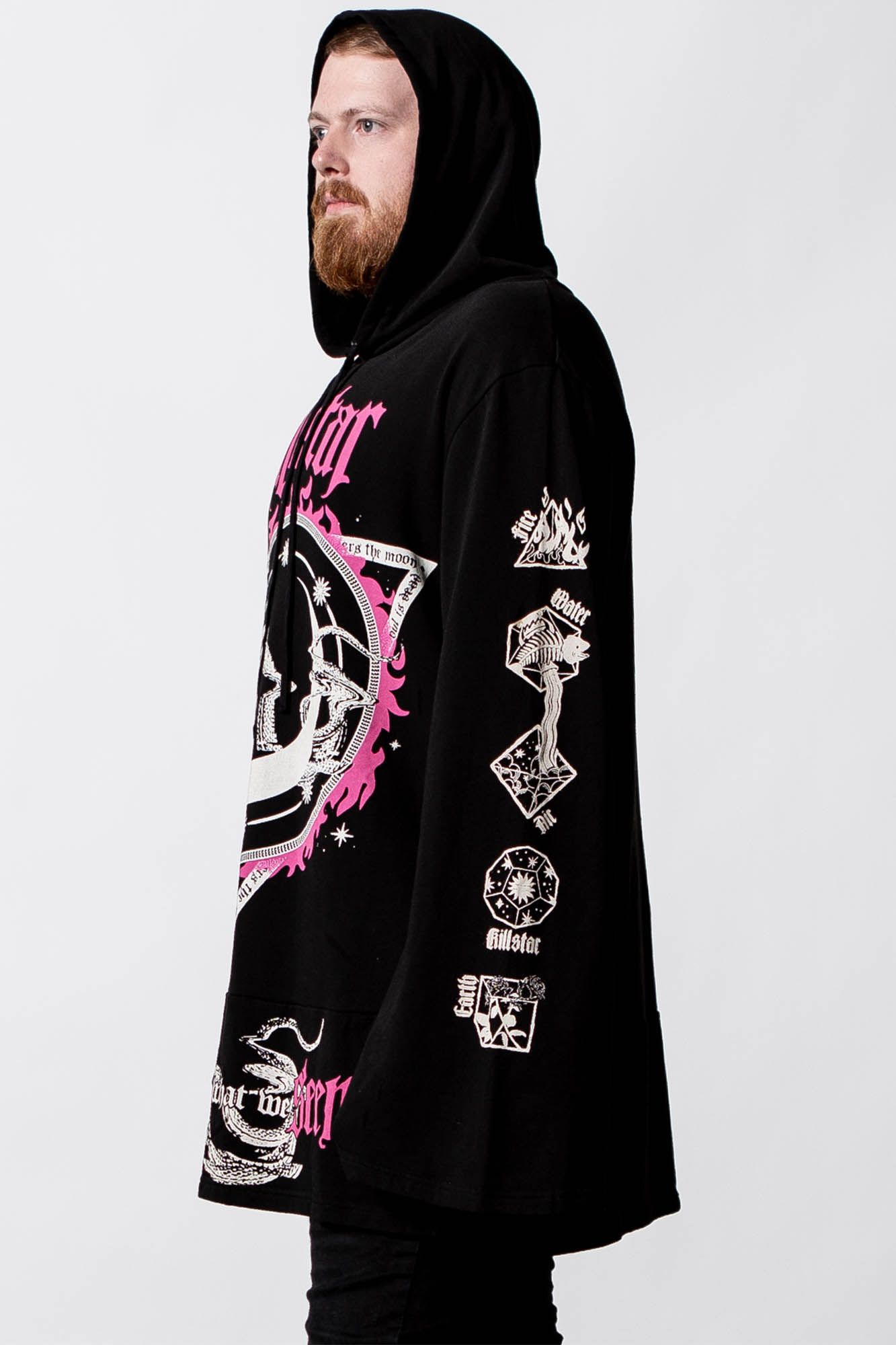 Meditate Longline Hoodie sold by Killstar product image thumbnail 2