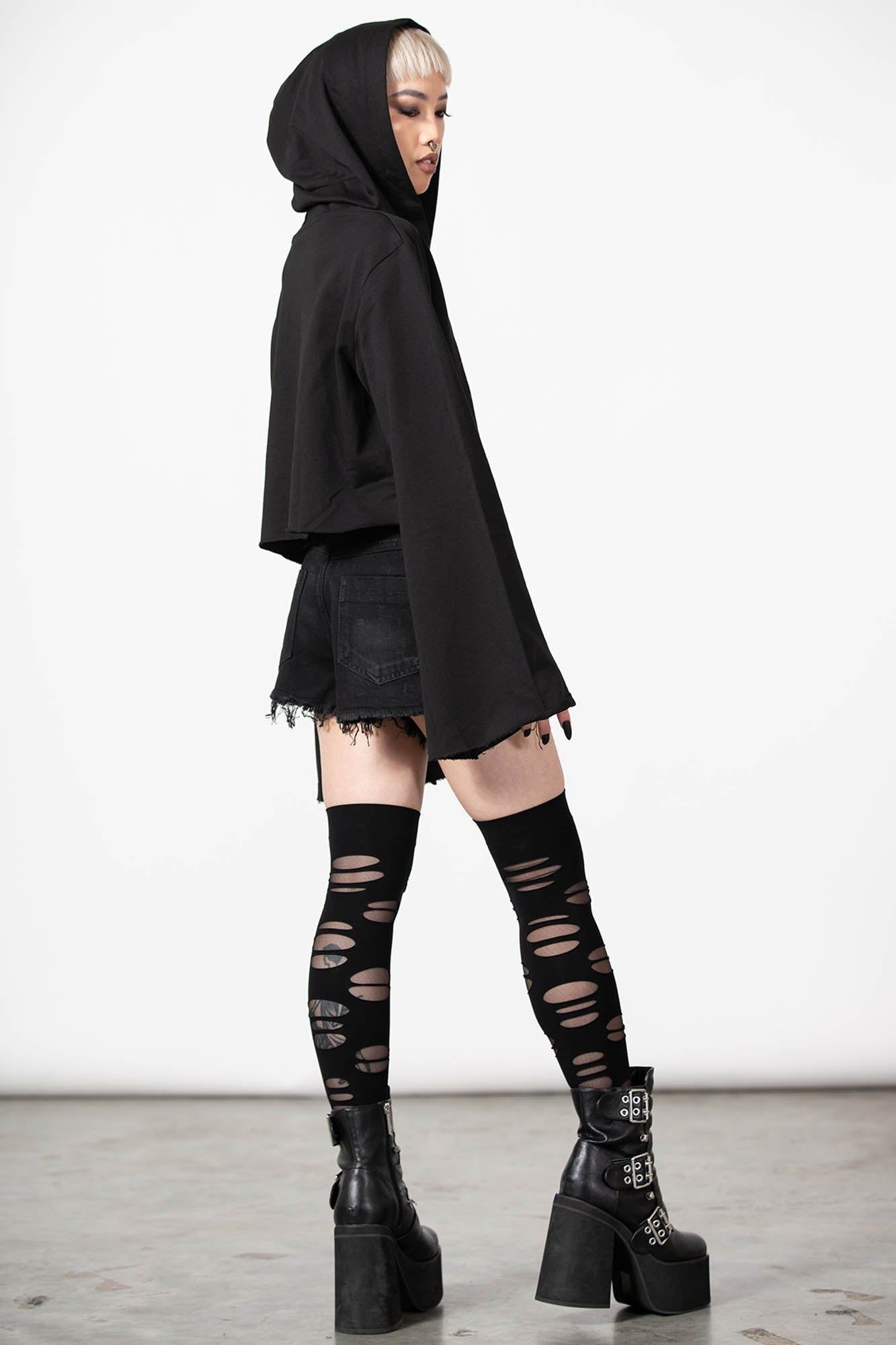 Lost It Cropped Hoodie sold by Killstar product image thumbnail 5