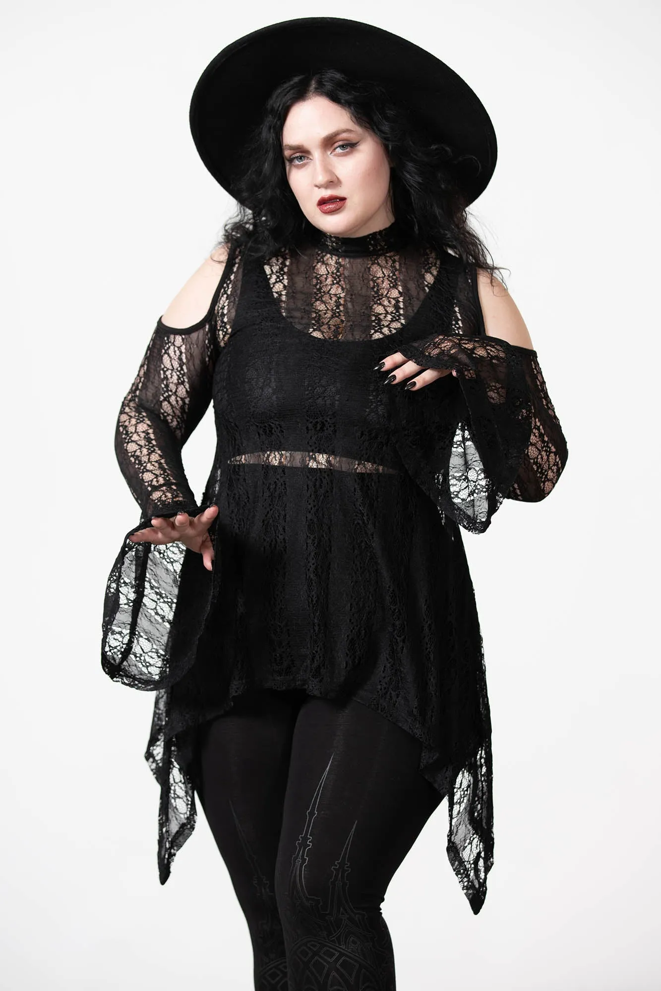 Acantha Long Sleeve Lace Top sold by Killstar product image thumbnail 4