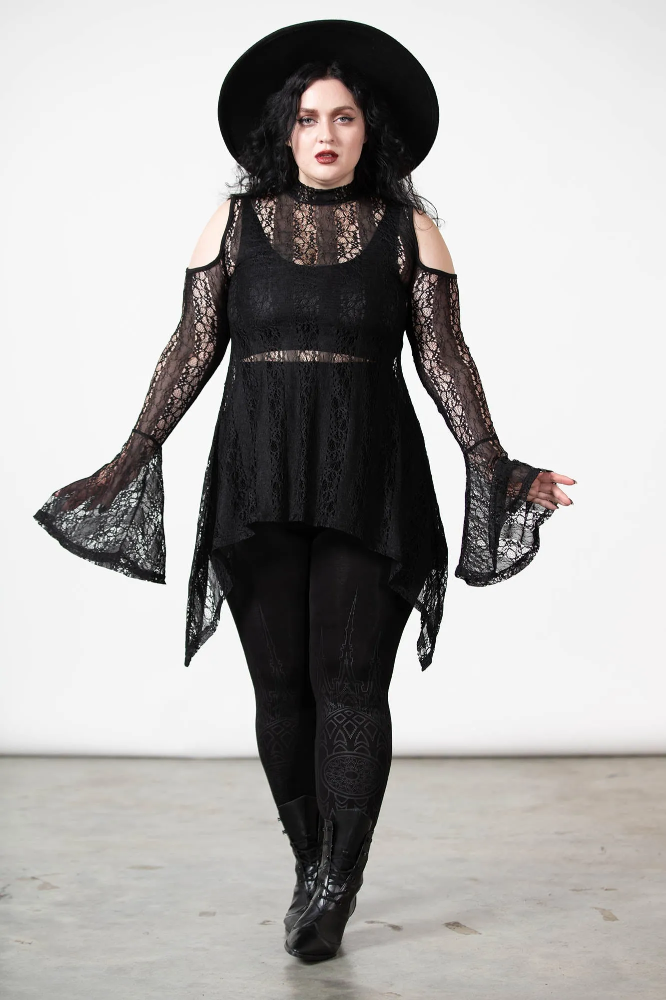 Acantha Long Sleeve Lace Top sold by Killstar product image thumbnail 2