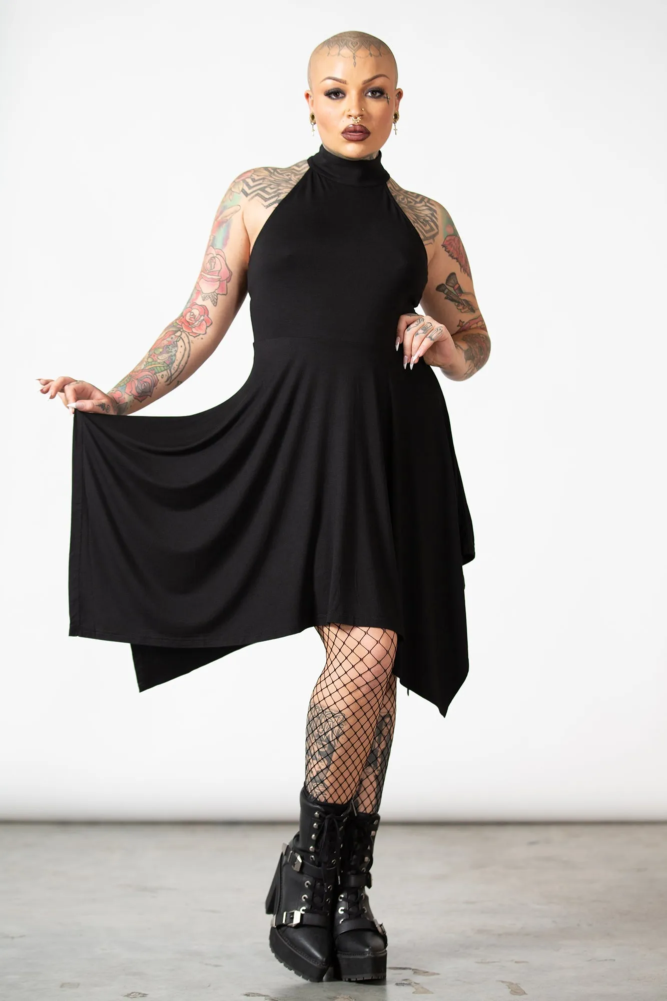 Venomina Halter Dress sold by Killstar product image thumbnail 4