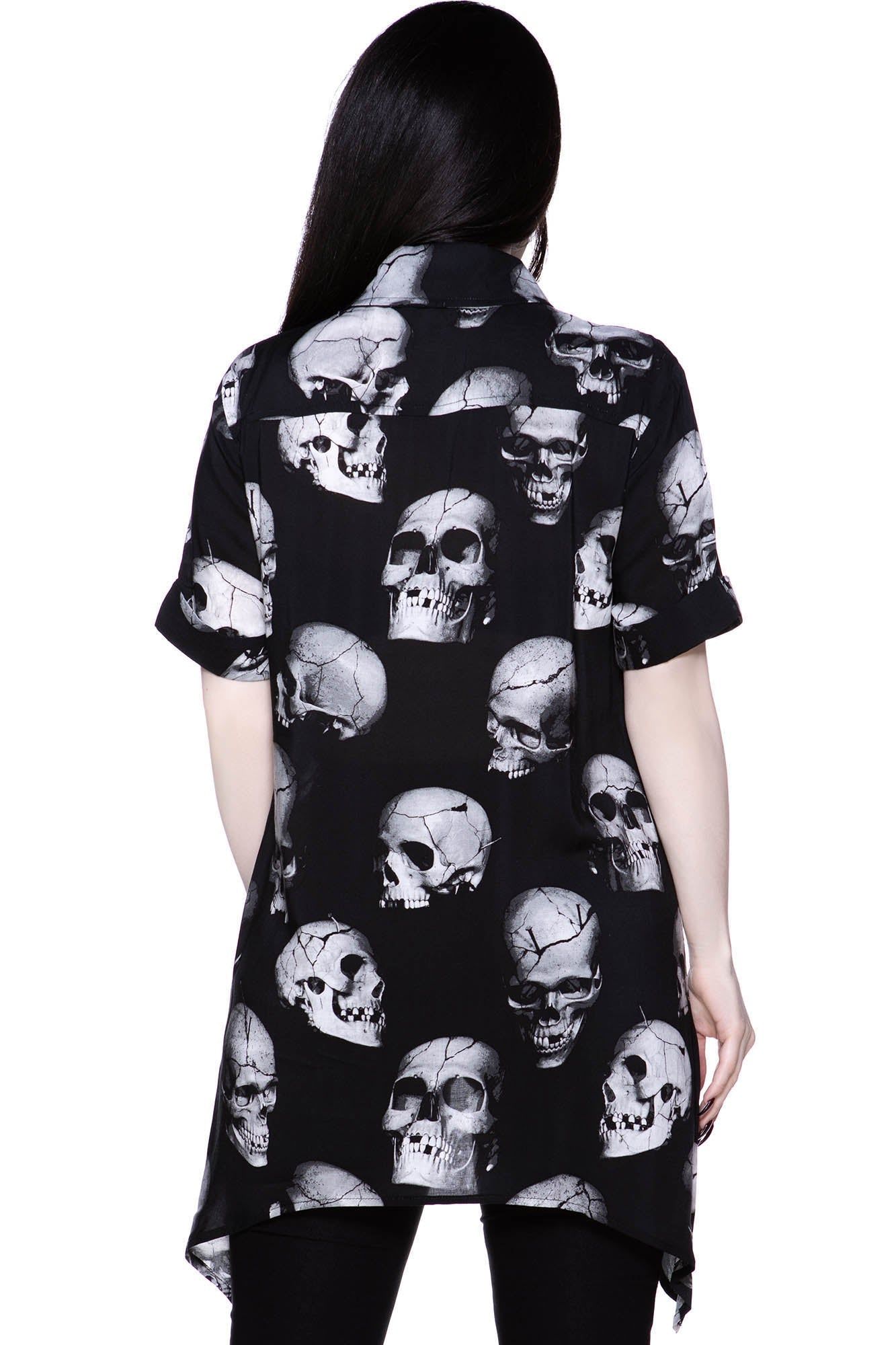 Headache Button-Up Shirt Resurrect sold by Killstar product image thumbnail 2