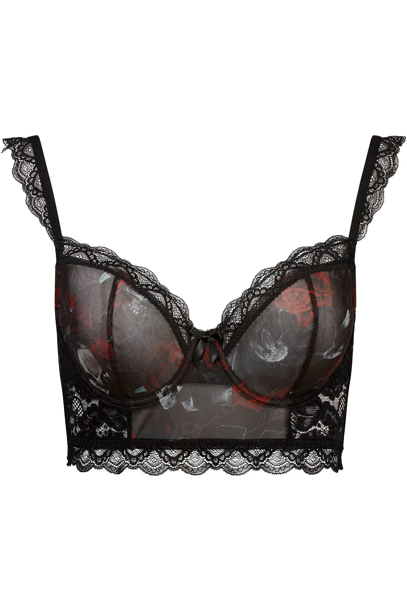 Wild Rose Mesh Bra sold by Killstar product image thumbnail 5