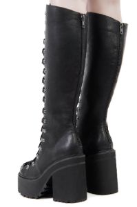 Bloodletting Knee-High Boots Resurrect sold by Killstar