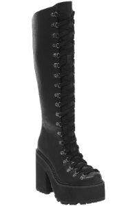 Bloodletting Knee-High Boots Resurrect sold by Killstar