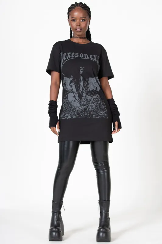 Hexes On Exes T-Shirt Dress sold by Killstar