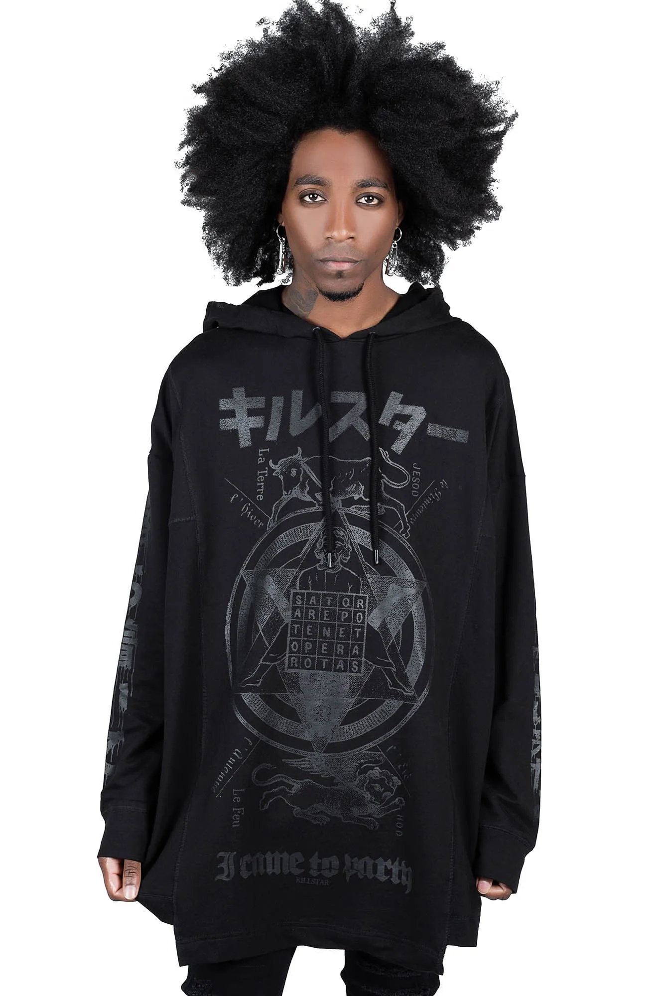 Sator Square Oversized Hoodie sold by Killstar product image thumbnail 3