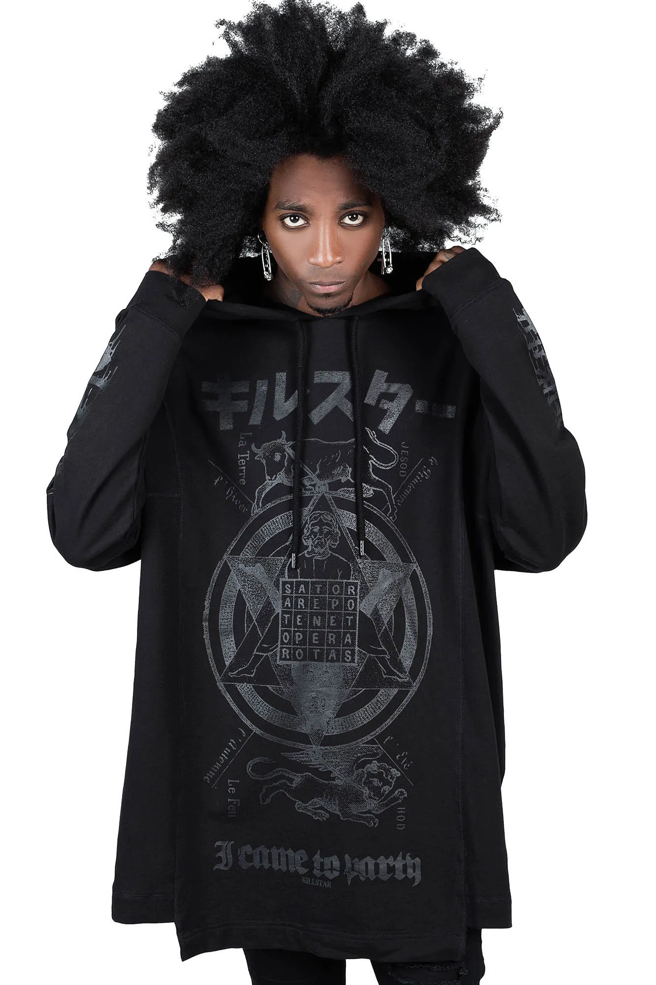 Sator Square Oversized Hoodie sold by Killstar product image thumbnail 4