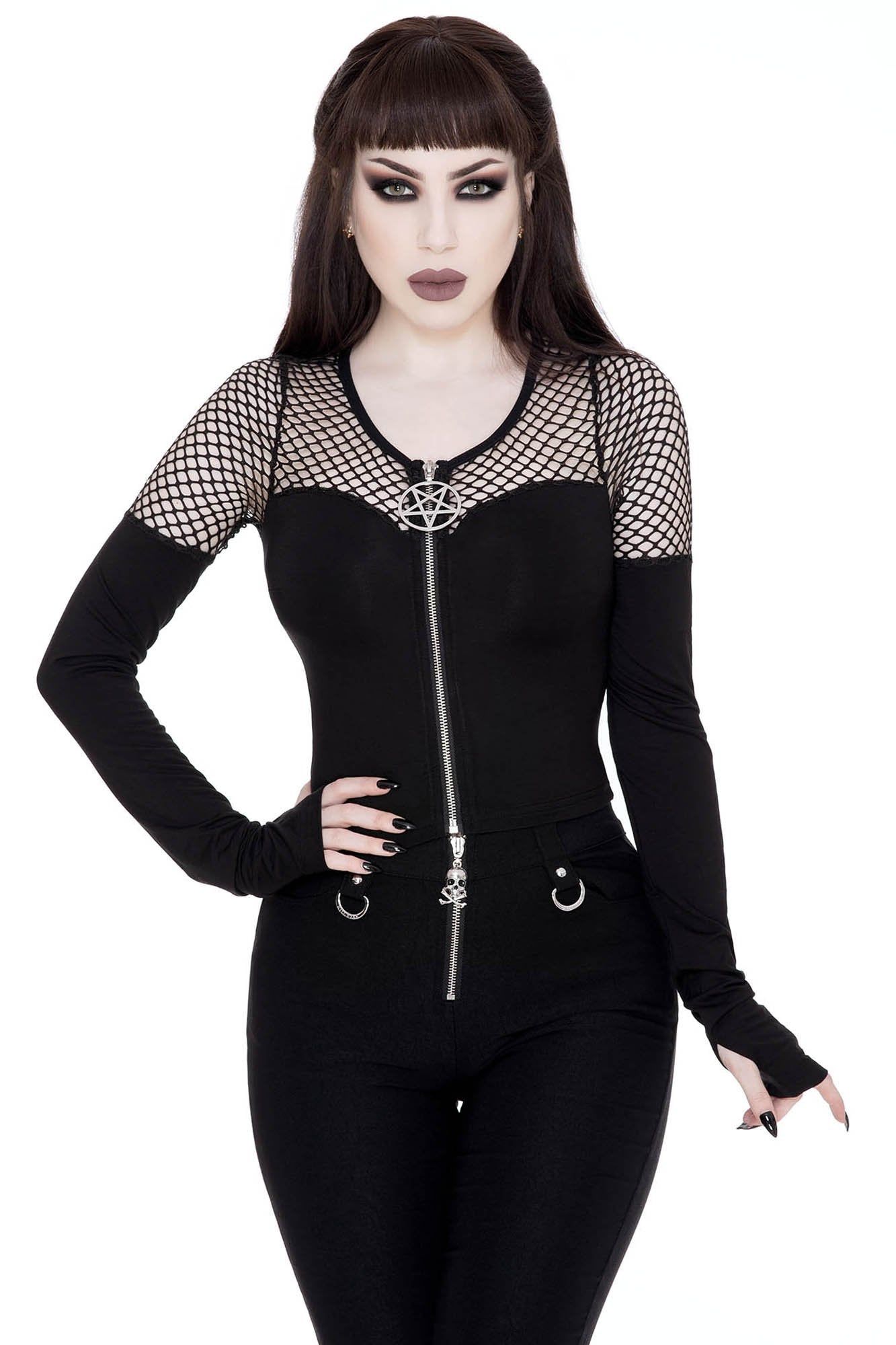 Dee Mony Long Sleeve Top Resurrect sold by Killstar product image thumbnail 2
