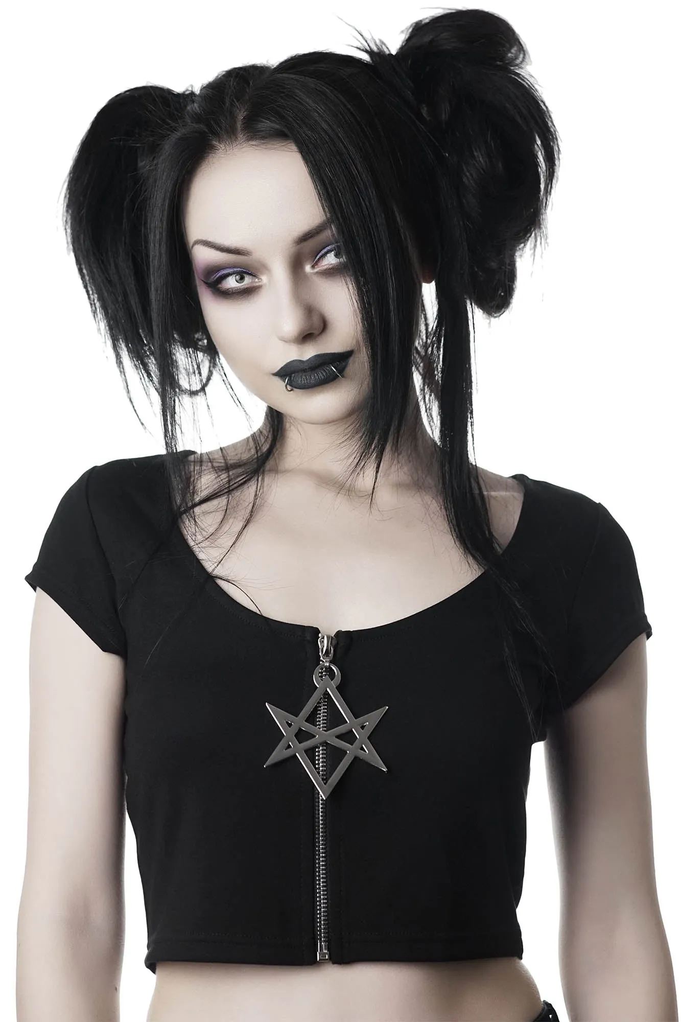 Sacred Sixx Crop Top - Resurrect sold by Killstar