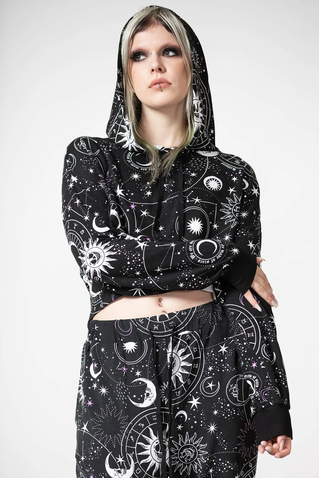 Galaxy Cropped Hoodie sold by Killstar product image thumbnail 3
