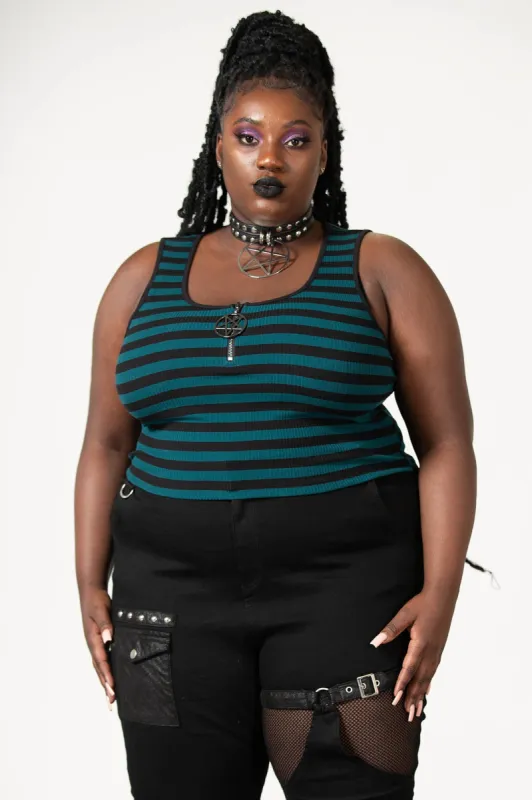 Possessed Rib Vest [GREEN] [PLUS] sold by Killstar