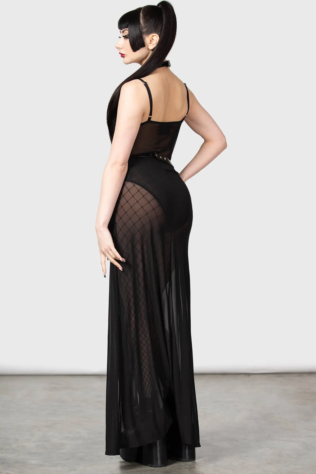 Venomous Magdelana Maxi Skirt sold by Killstar product image thumbnail 4