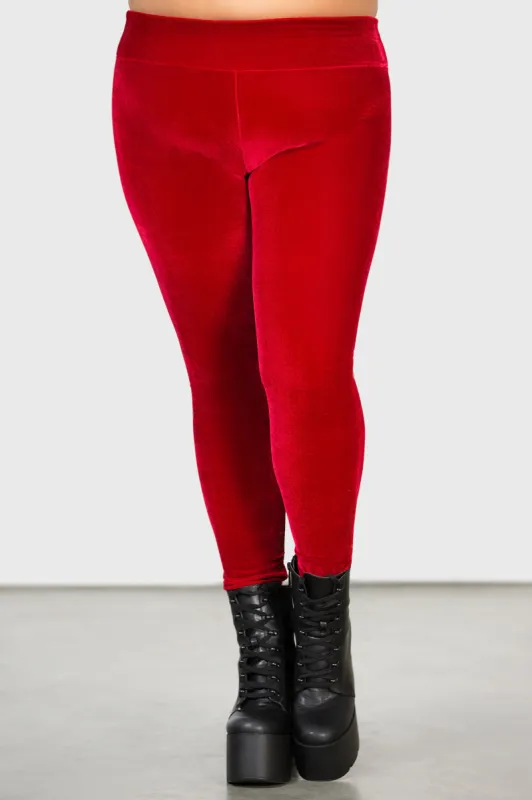 Hematite Leggings [RUBY] [PLUS] sold by Killstar