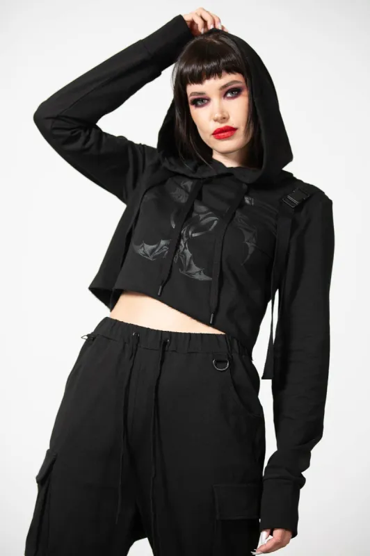 Ultraviolet Cropped Hoodie Resurrect sold by Killstar