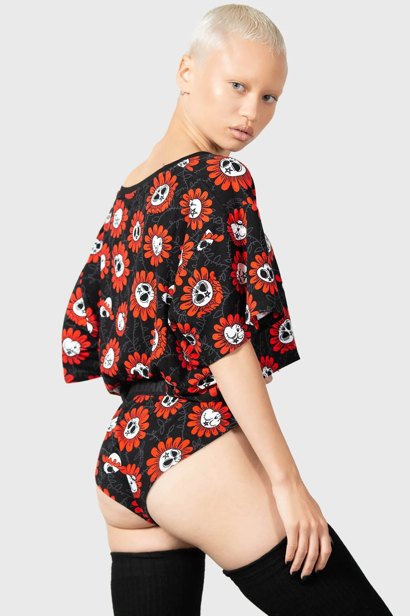 Gloomy Garden V-Neck Top sold by Killstar product image thumbnail 4