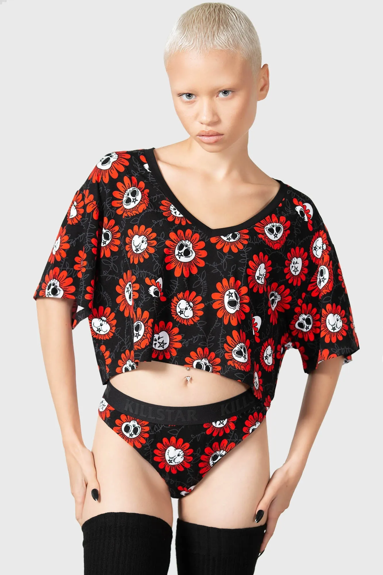 Gloomy Garden V-Neck Top sold by Killstar product image thumbnail 2