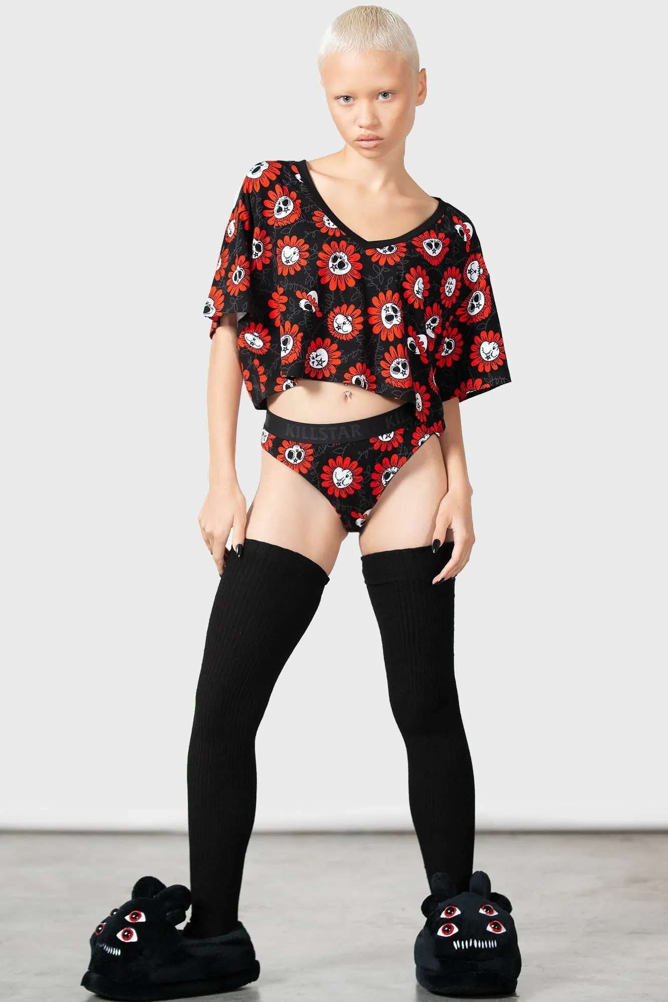 Gloomy Garden V-Neck Top sold by Killstar product image thumbnail 3