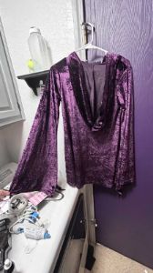 Velvet Witch Hood Dress [VIOLET] Resurrect sold by Killstar
