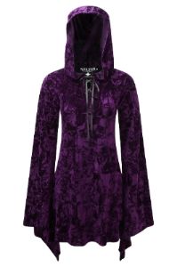 Velvet Witch Hood Dress [VIOLET] Resurrect sold by Killstar