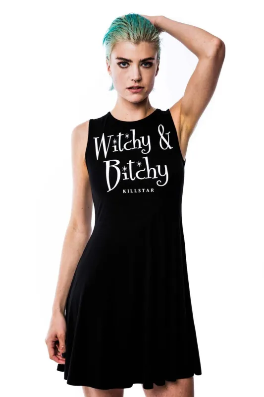 Witchy & Bitchy Skater Dress [B] Resurrect sold by Killstar