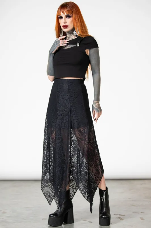 Somnia Lace Maxi Skirt sold by Killstar