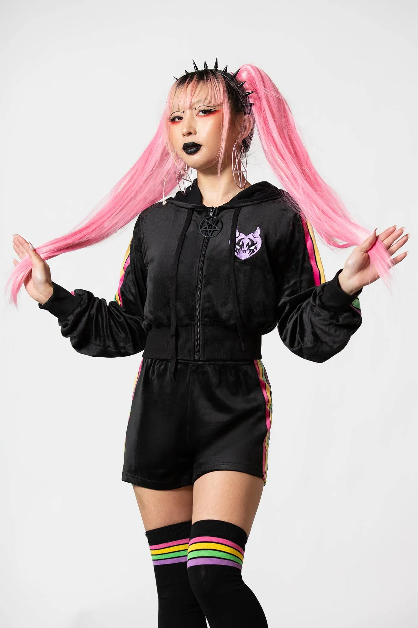 Coven Chill Velour Hoodie sold by Killstar product image thumbnail 4