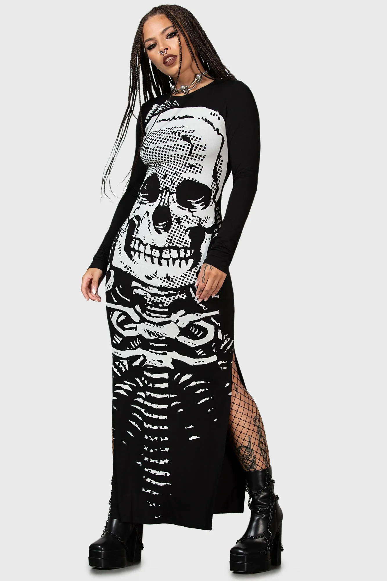 Spine Chilling Maxi Dress sold by Killstar