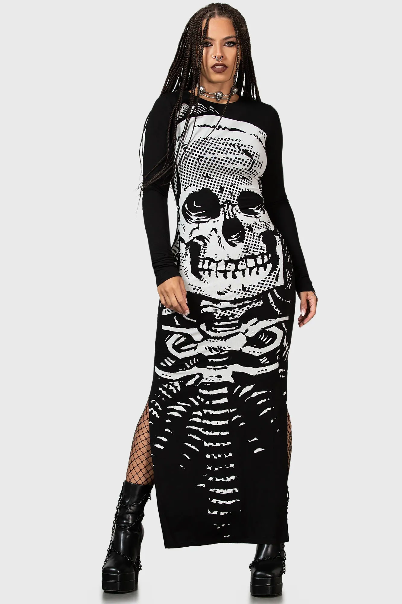 Spine Chilling Maxi Dress sold by Killstar product image thumbnail 3