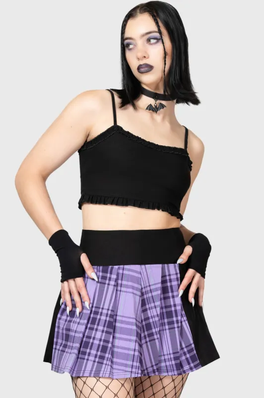 Cattie Pleated Skirt sold by Killstar
