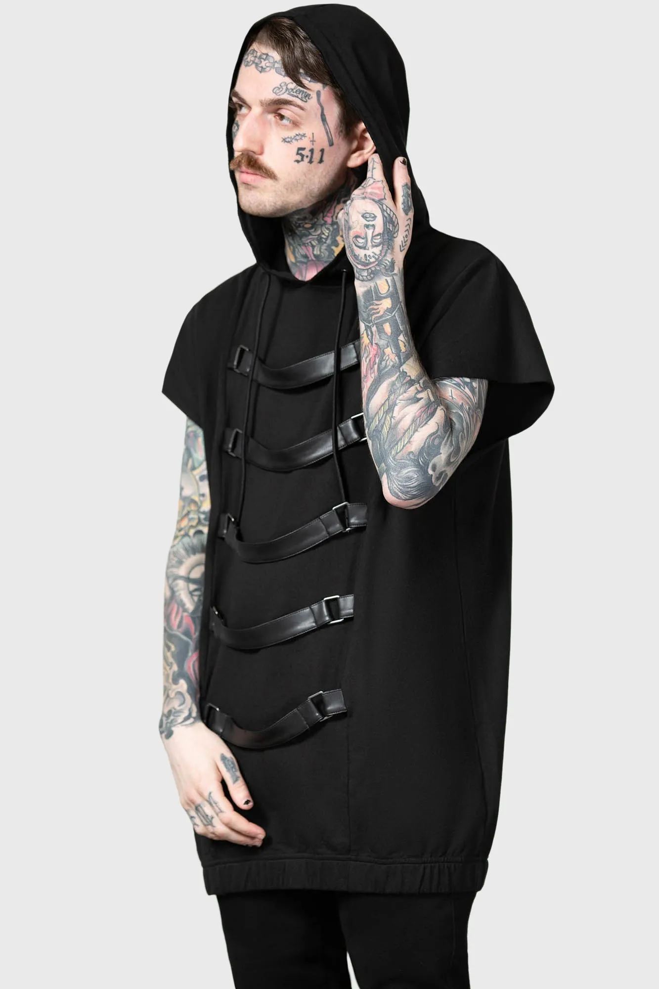 Skonnad Sleeveless Hoodie sold by Killstar product image thumbnail 4
