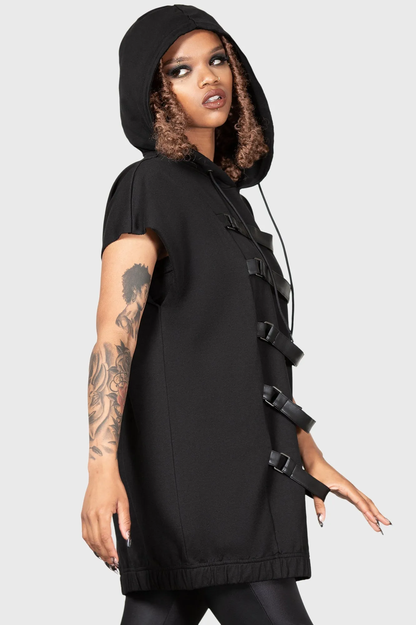 Skonnad Sleeveless Hoodie sold by Killstar product image thumbnail 5