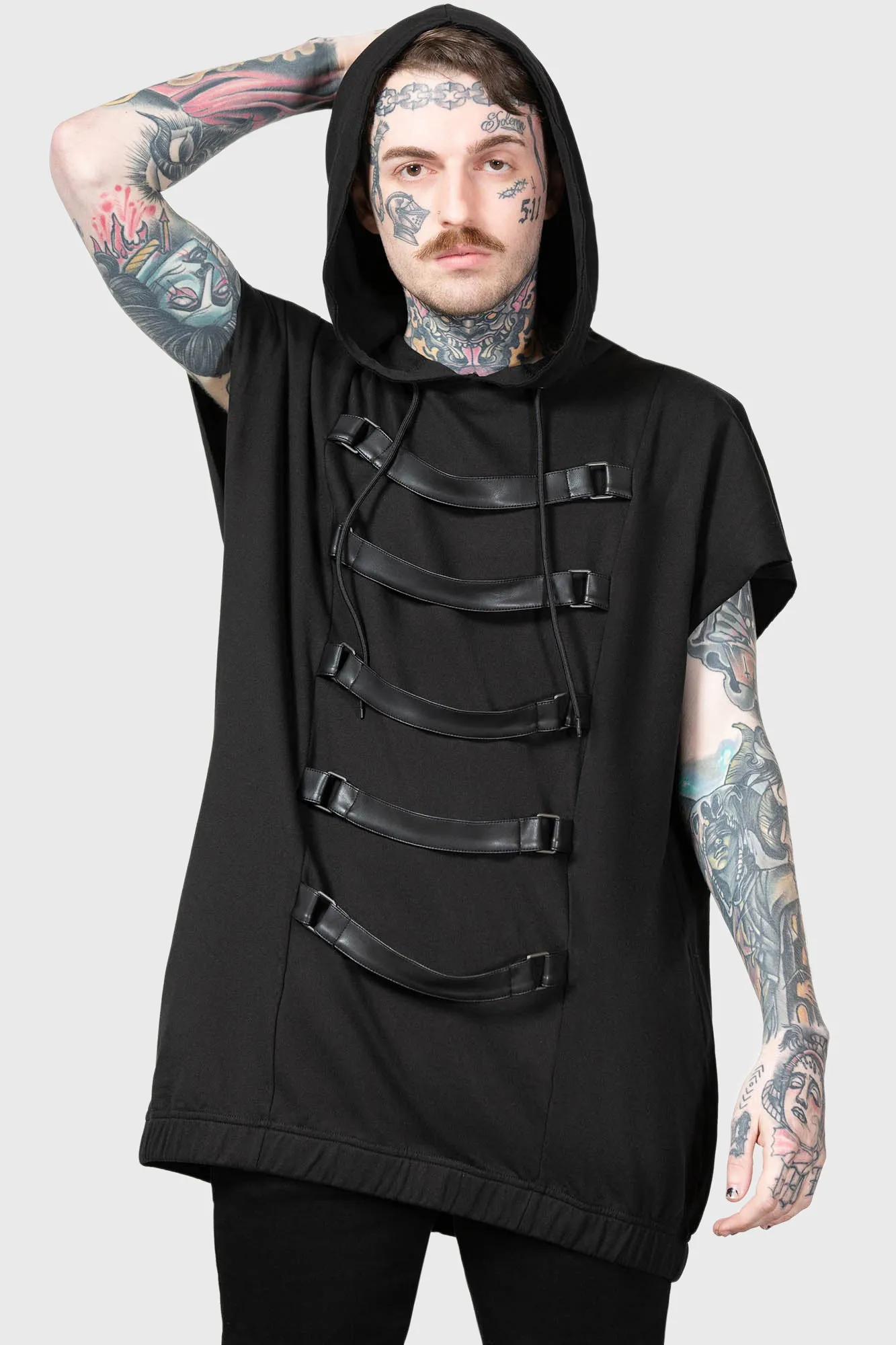 Skonnad Sleeveless Hoodie sold by Killstar product image thumbnail 2