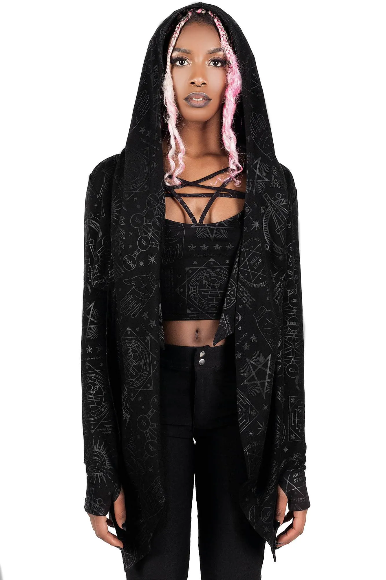 Unholy Sabbath Crop Hoodie sold by Killstar product image thumbnail 3