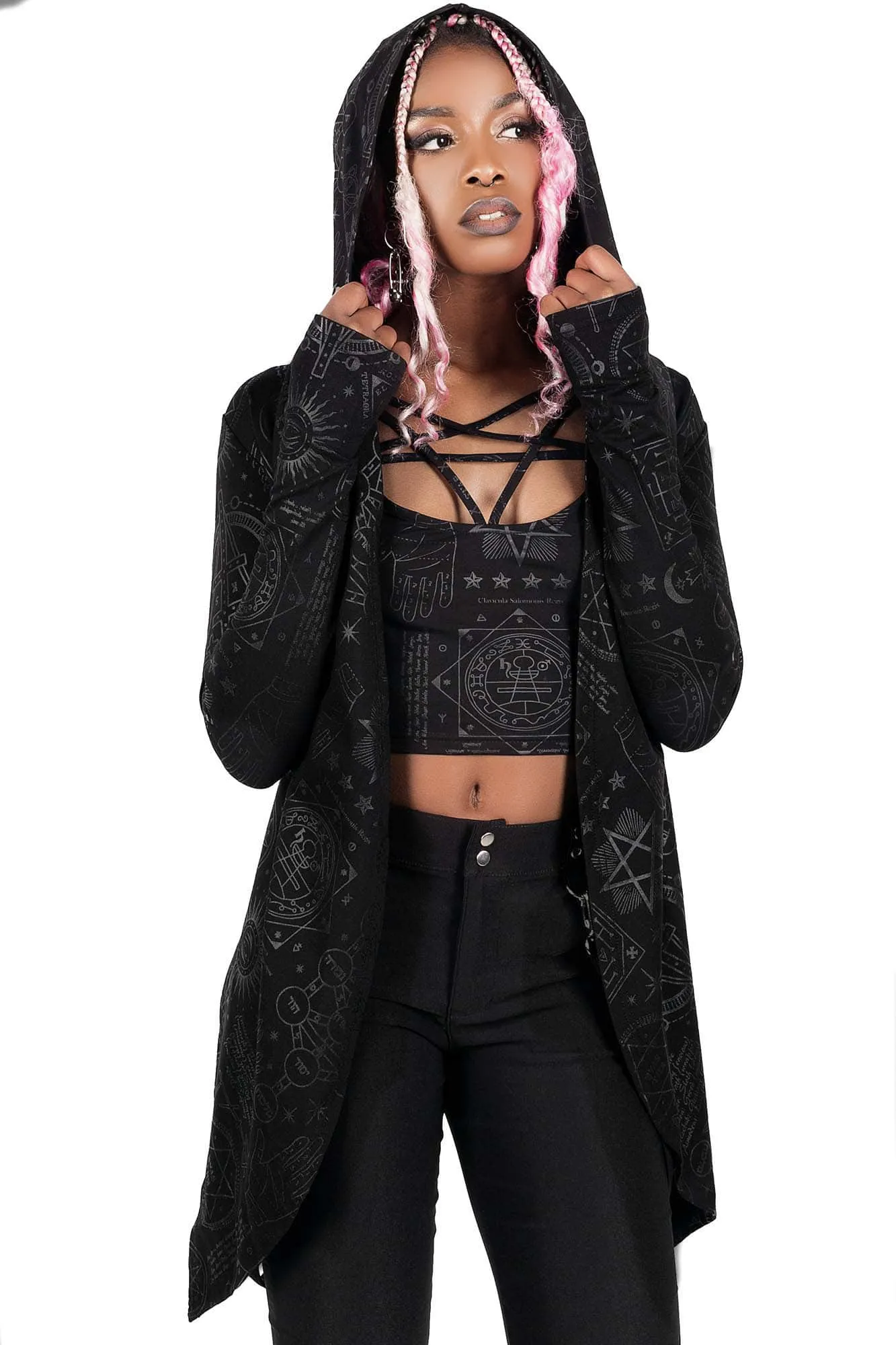 Unholy Sabbath Crop Hoodie sold by Killstar product image thumbnail 5