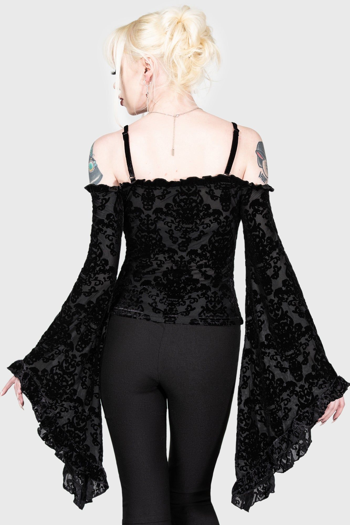 Choronzon Bardot Top Resurrect sold by Killstar product image thumbnail 4