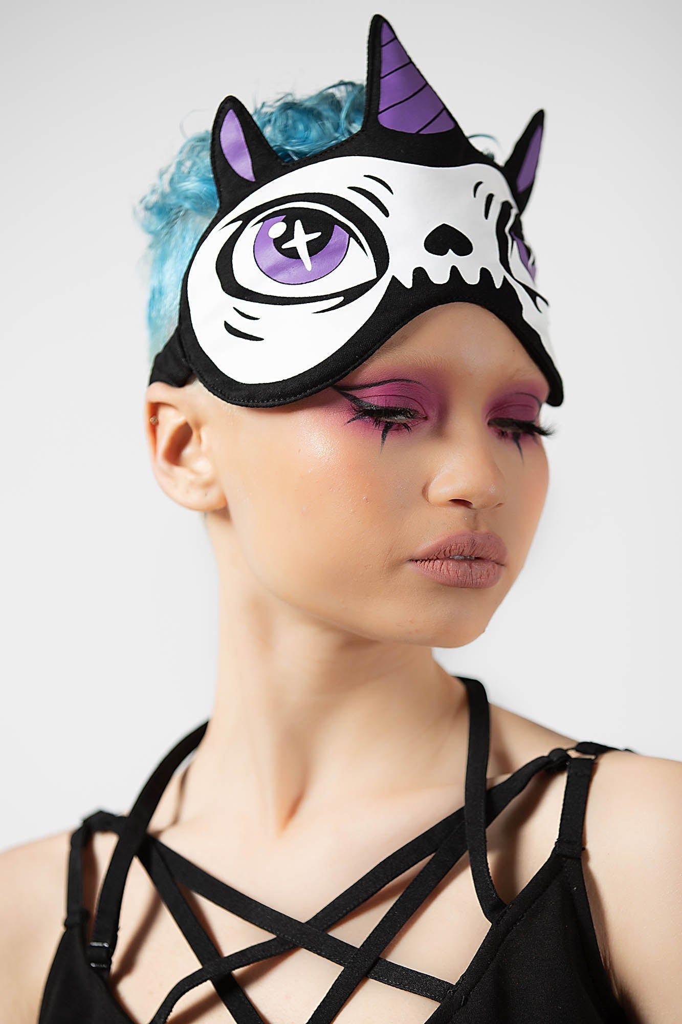 Unicorn Sleep Mask Resurrect sold by Killstar product image thumbnail 2