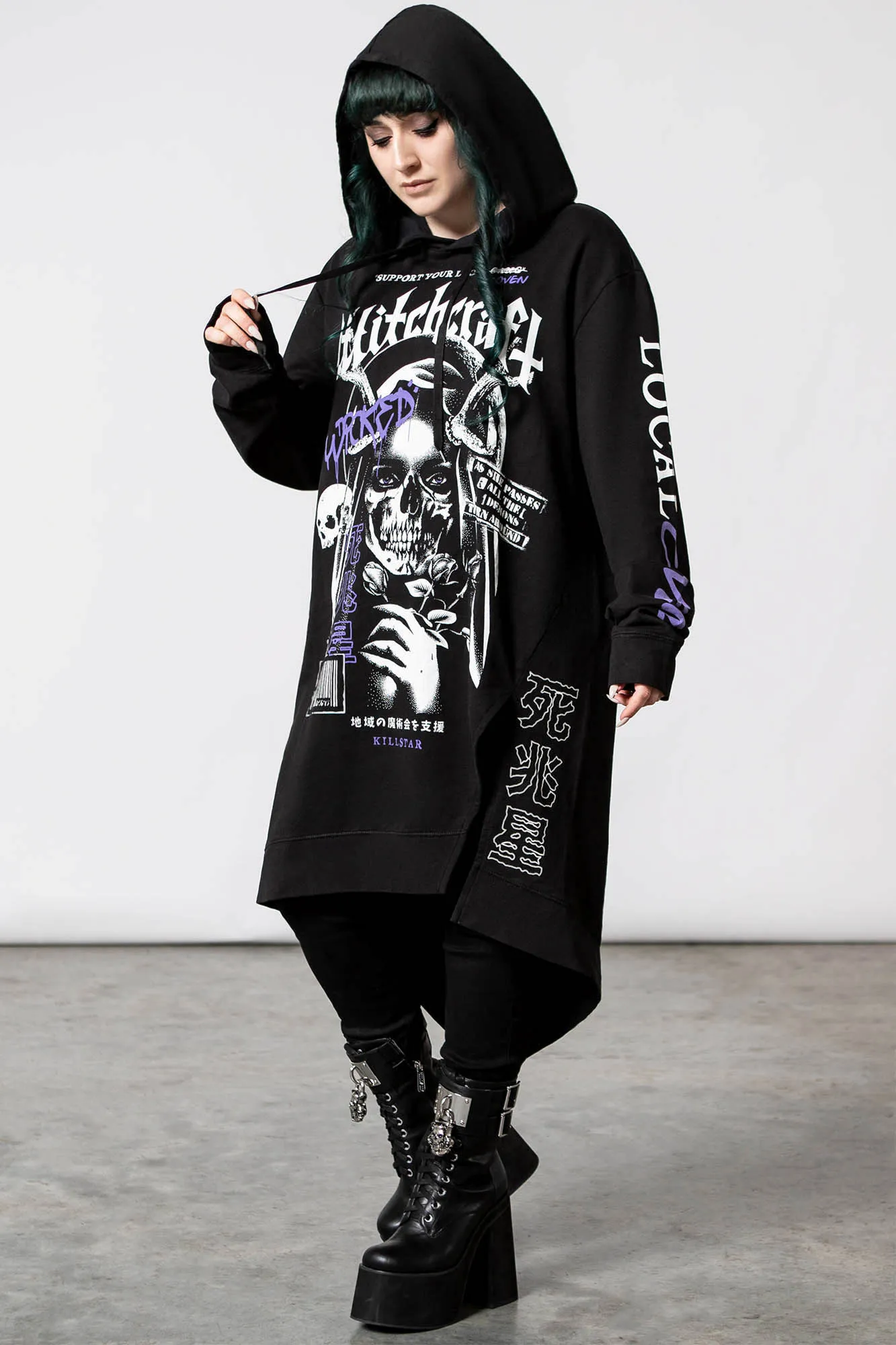 Local Coven Longline Hoodie sold by Killstar product image thumbnail 2