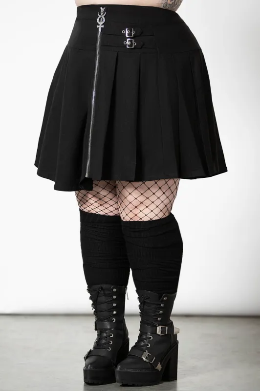 Space Wave Mini Skirt [PLUS] sold by Killstar
