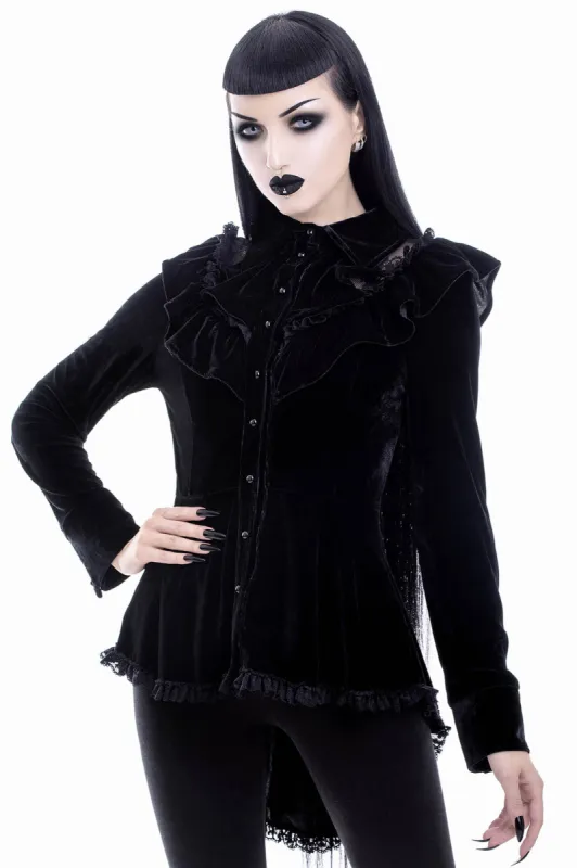 Procession Velvet Shirt - Resurrect sold by Killstar