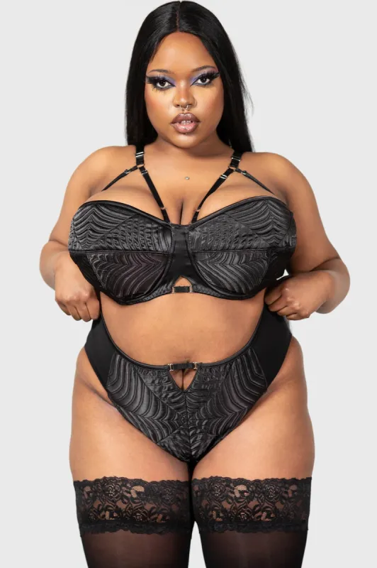 Spindle's Secrets Bra [PLUS] sold by Killstar