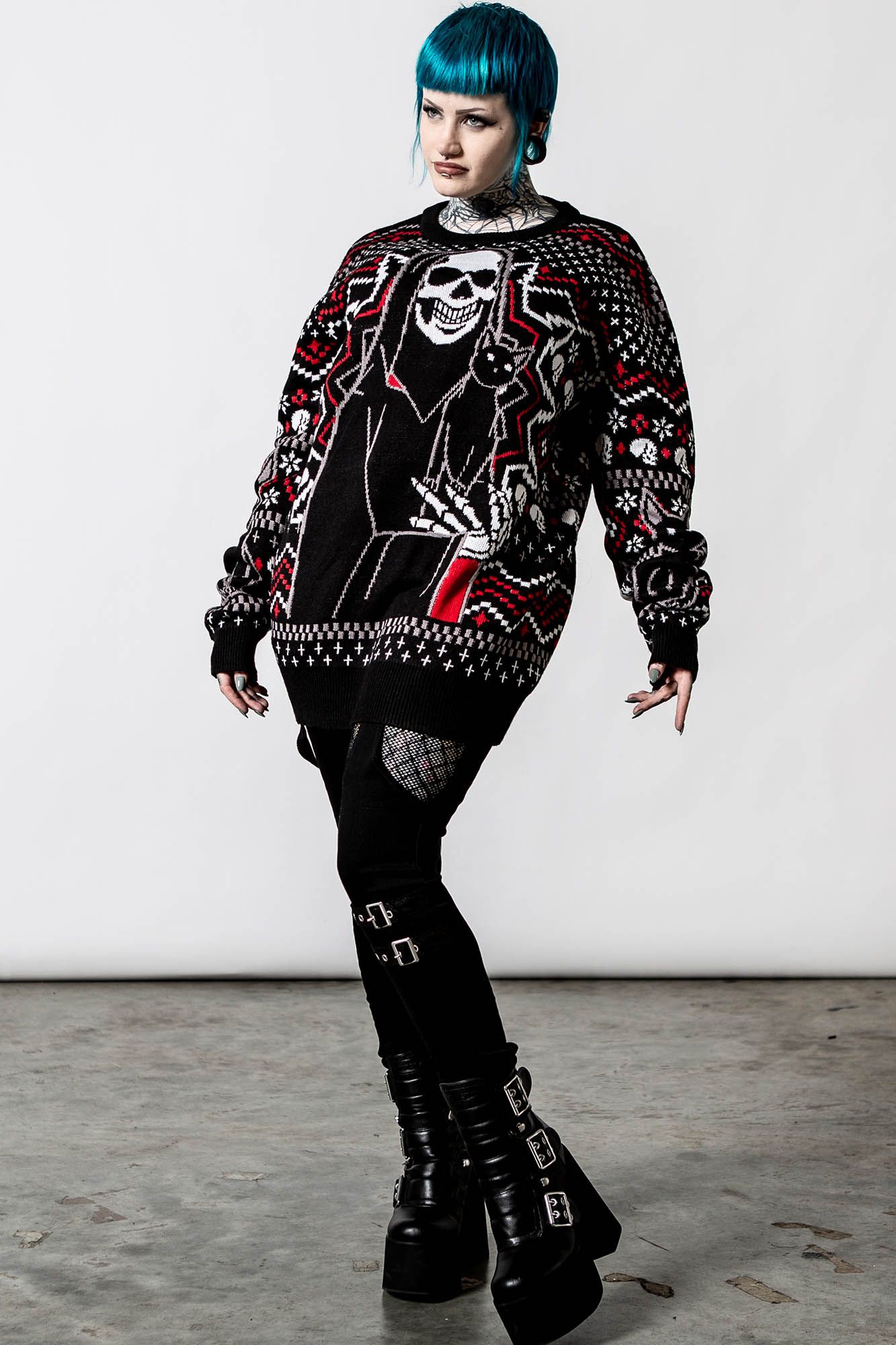 Catmas Knit Sweater sold by Killstar product image thumbnail 5