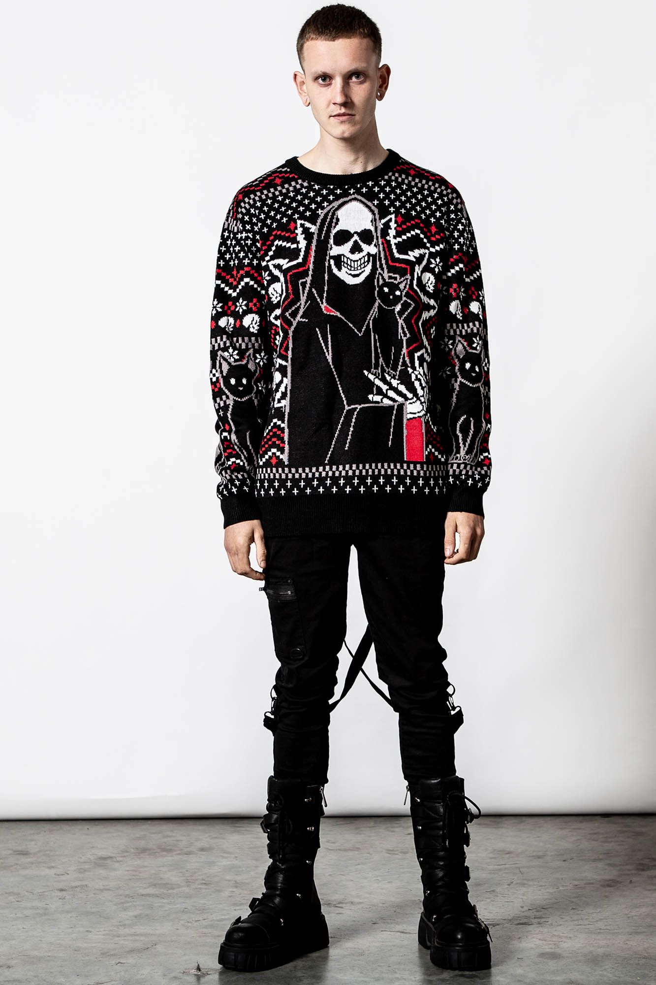 Catmas Knit Sweater sold by Killstar