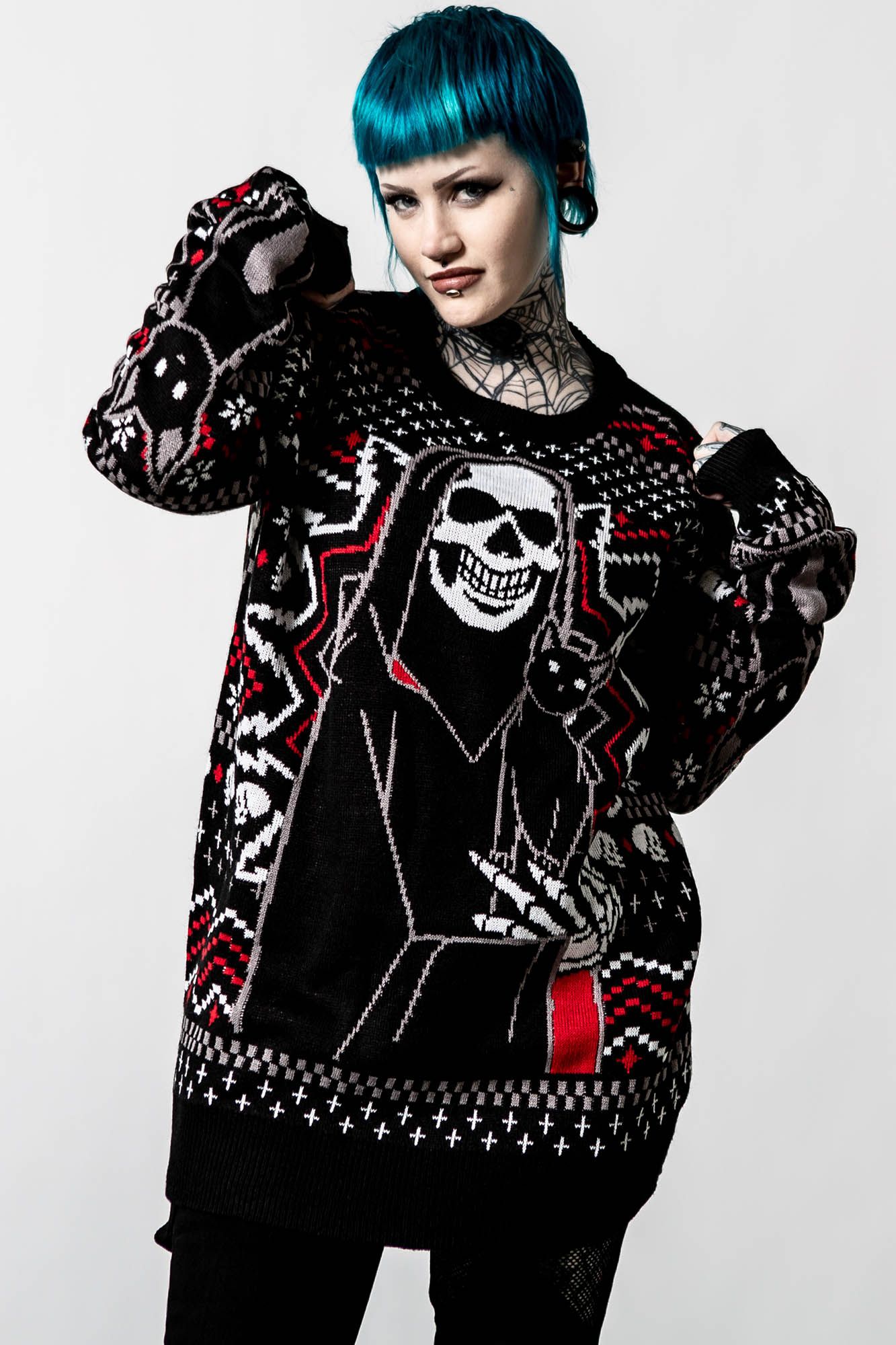 Catmas Knit Sweater sold by Killstar product image thumbnail 4