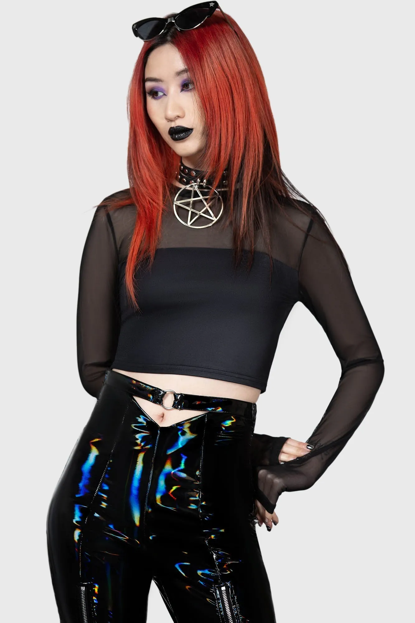 Ghoul Sweat Crop Top - Resurrect sold by Killstar product image thumbnail 3
