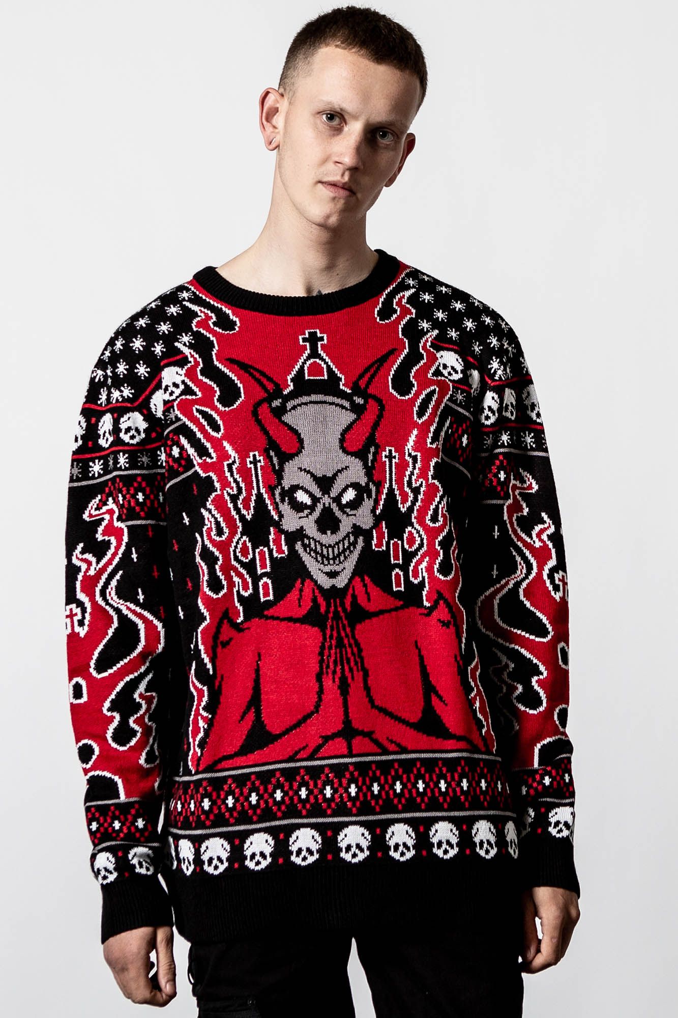 Festive Af Knit Sweater Resurrect sold by Killstar product image thumbnail 4